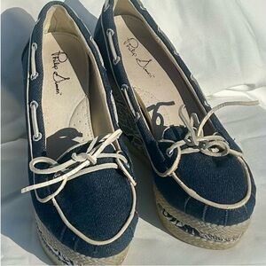 Philip Simon Navy and White Espadrilles